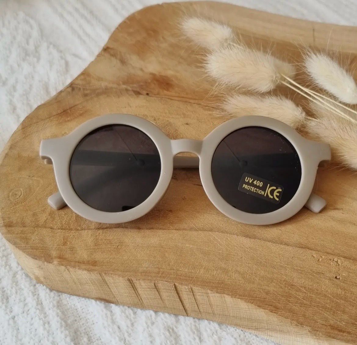 Runde UV400-Sonnenbrille für Kinder - Taupe