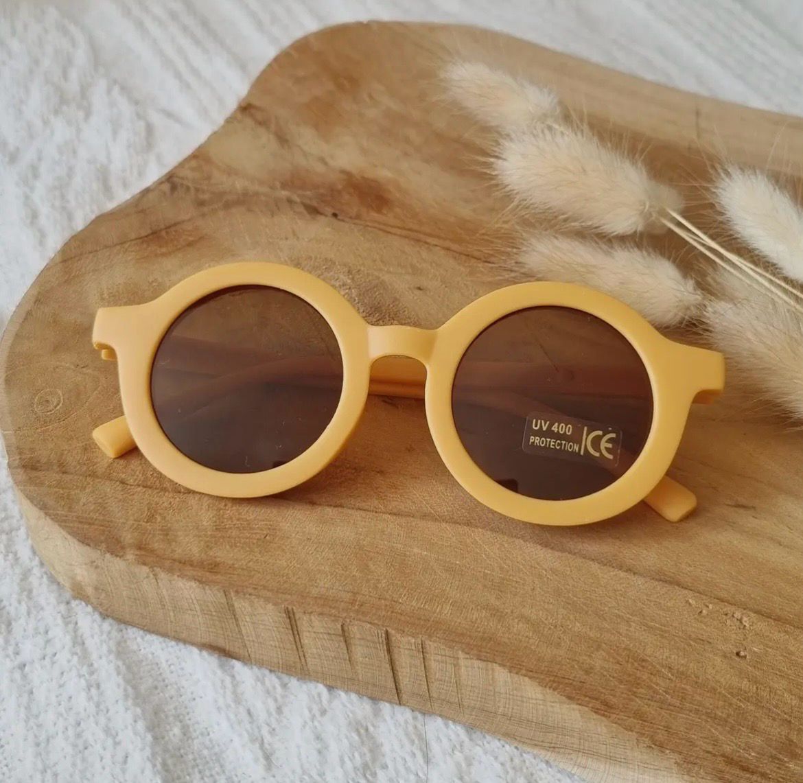 Runde UV400-Sonnenbrille für Kinder - Gelb