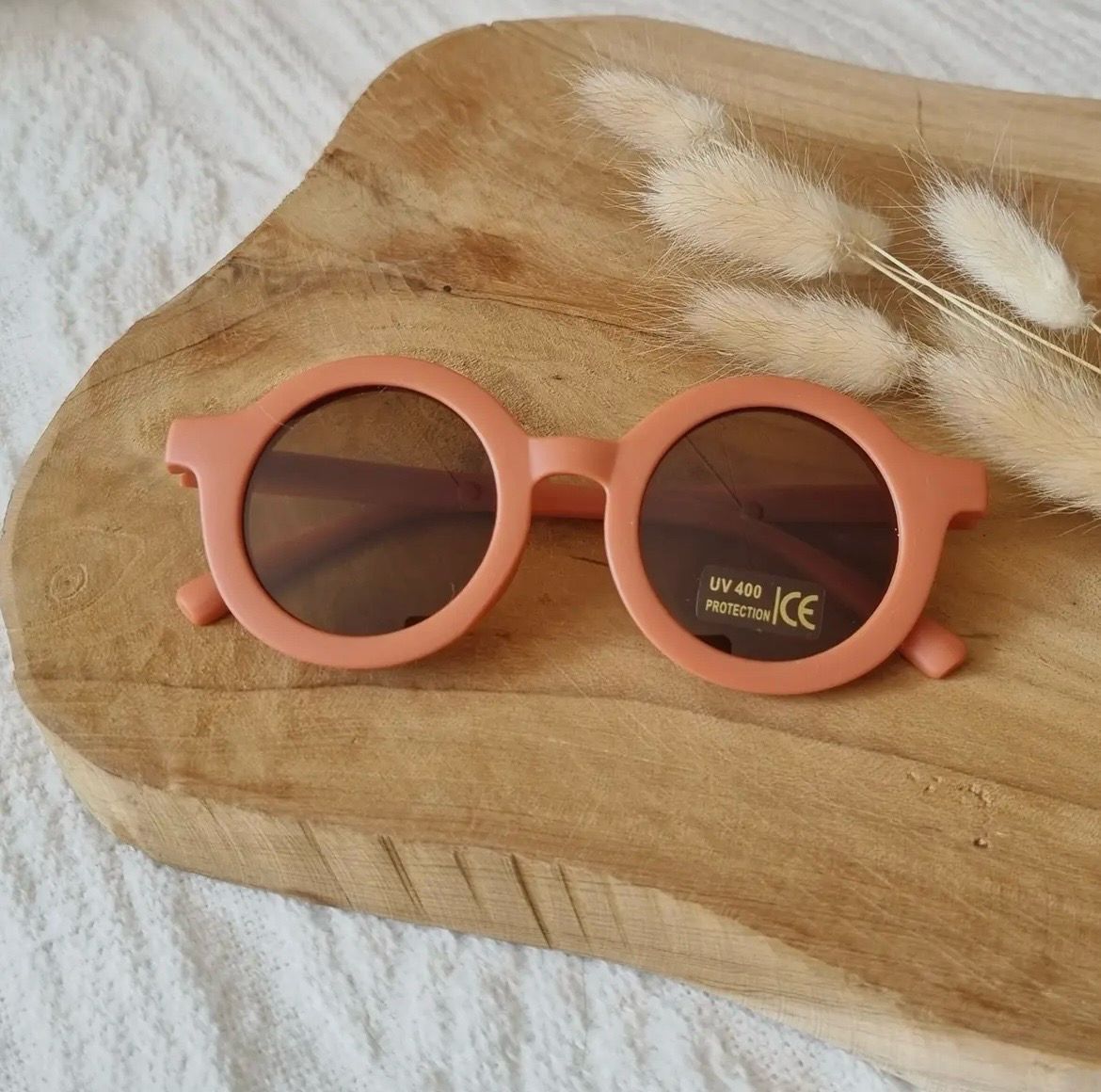 Runde UV400-Sonnenbrille für Kinder - Rostbraun