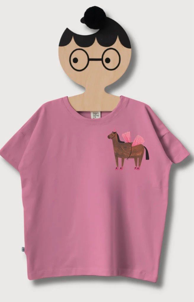 Oversize Shirt Pferd Altrosa