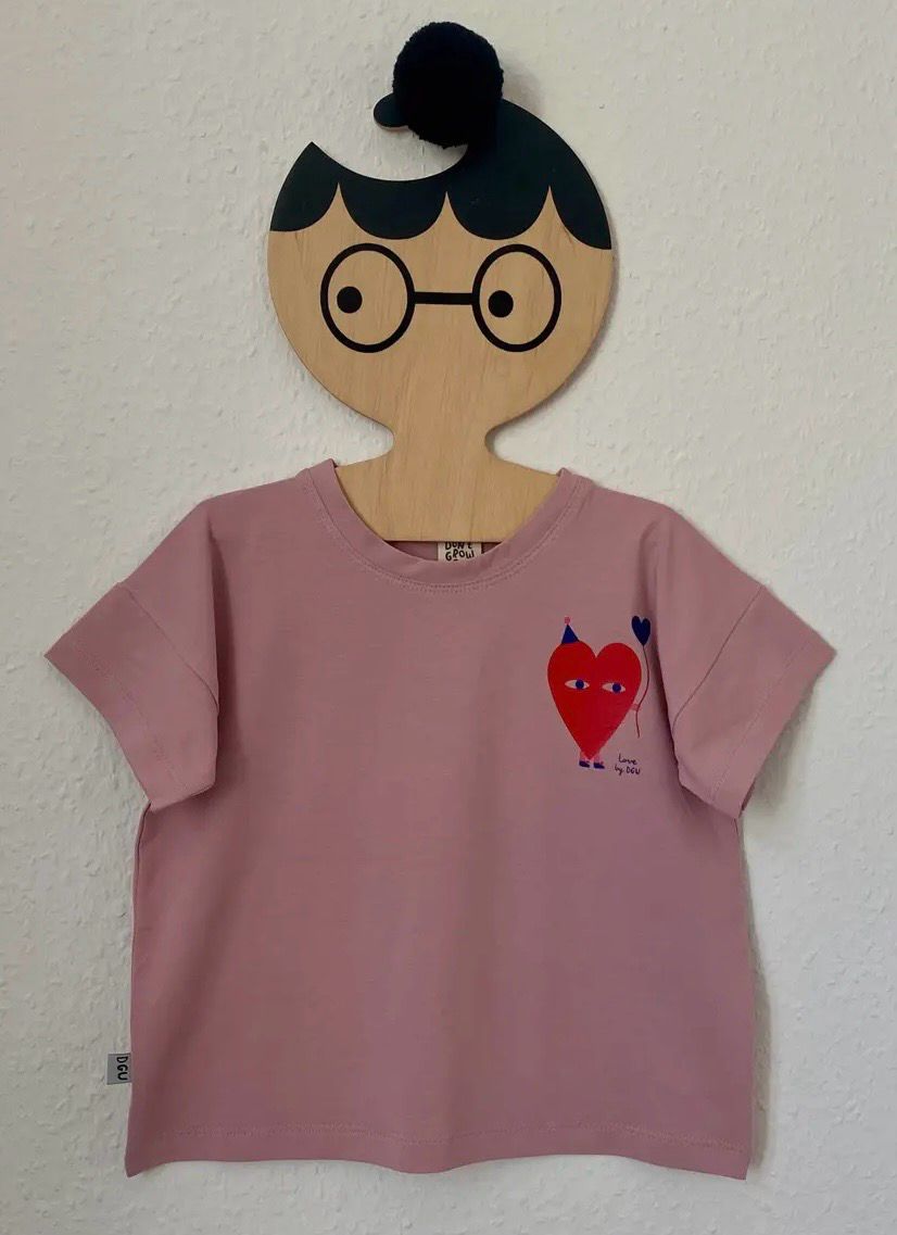 Oversize Shirt Herz Rosa