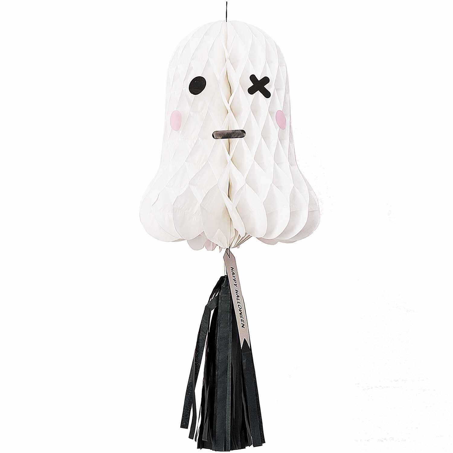 Wabenpapierfigur mit Quaste Gespenst 24X59cm