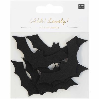 Filzstreu Fledermaus schwarz 6 Stück