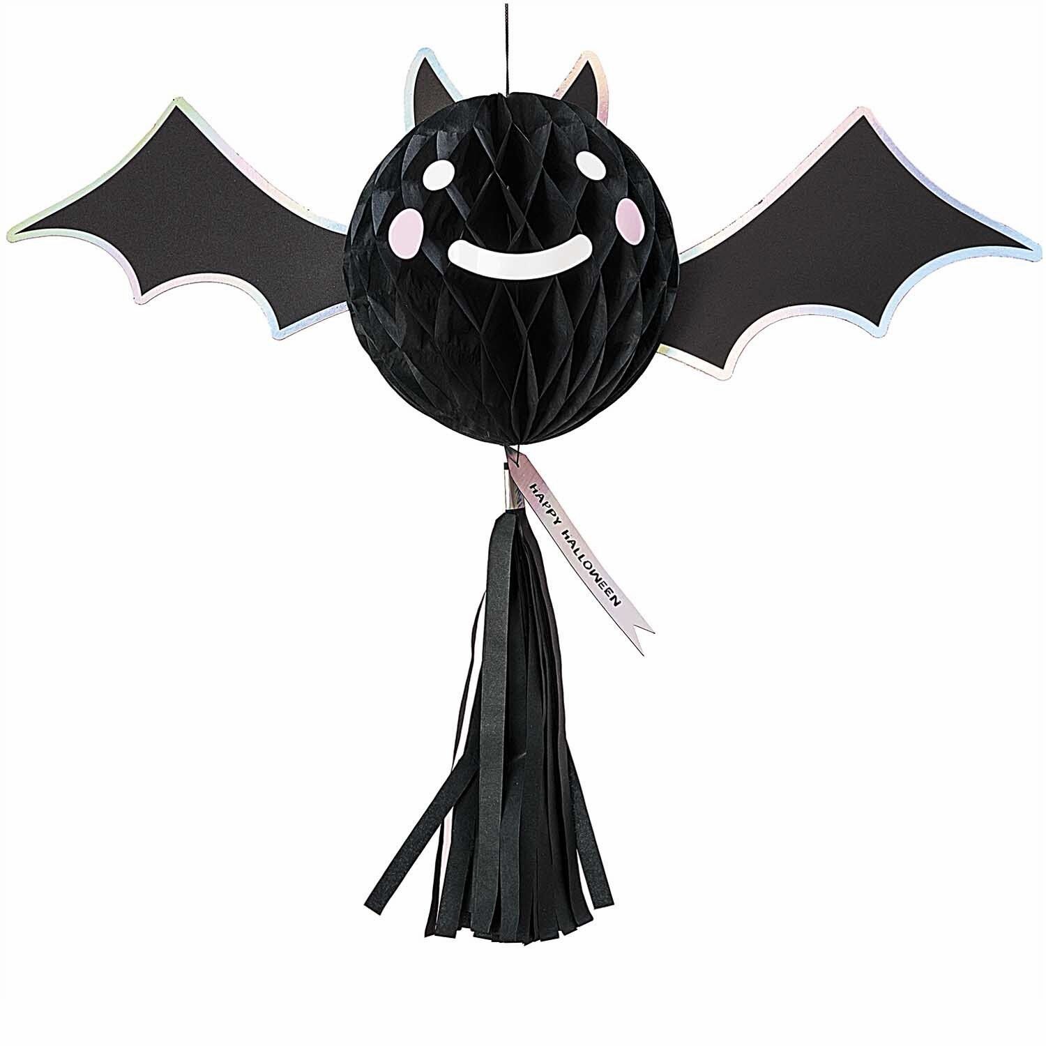 Wabenpapierfigur mit Quaste Fledermaus 66,5X51cm