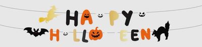 Buchstabengirlande &#39;Happy Halloween&#39; - Happy Halloween - 2 x 1,5 Meter