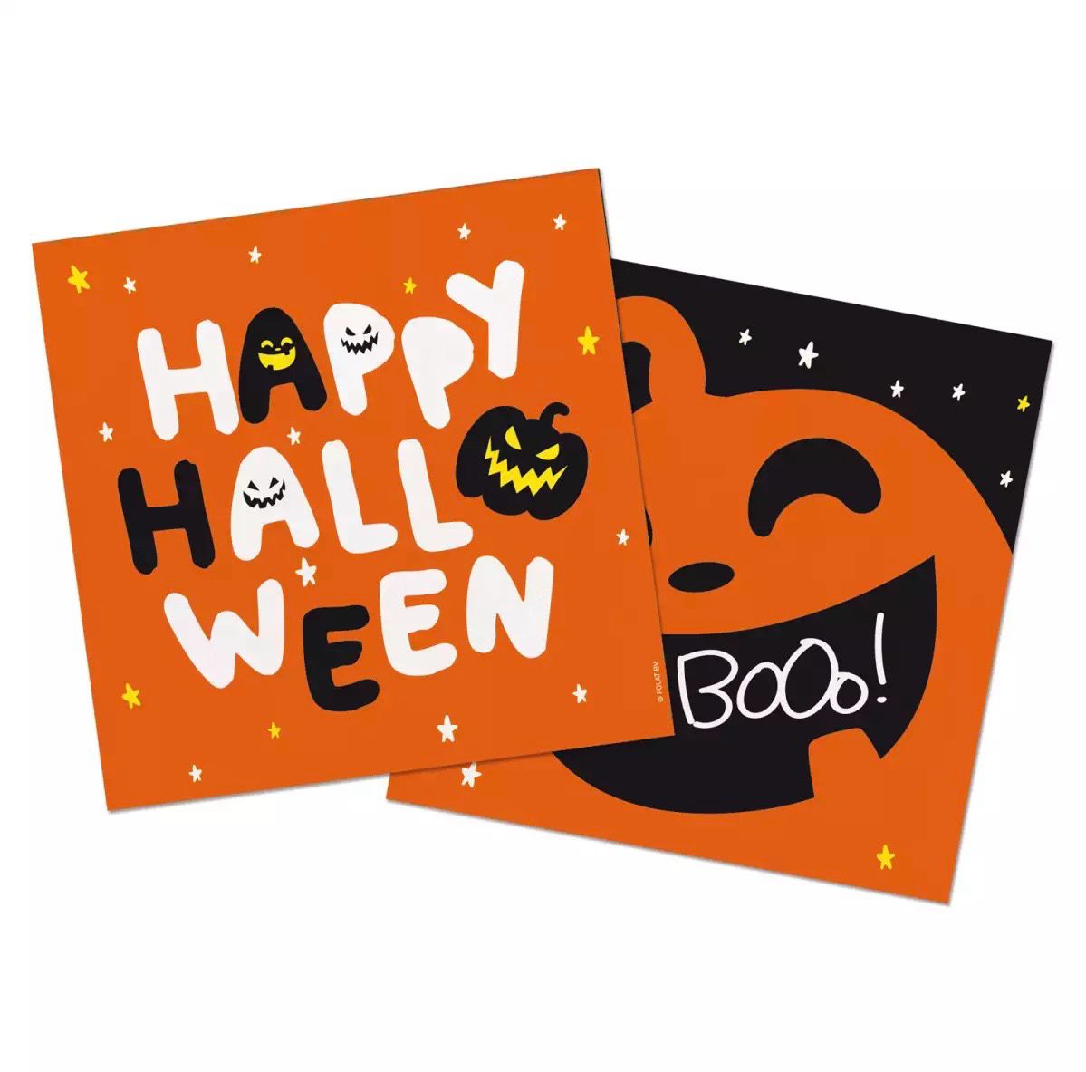 Servietten &#39;Happy Halloween&#39; - Halloween BoOo! - 33 x 33 cm - 20 Stück