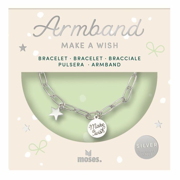 Sternchen-Armband Make a wish Silber