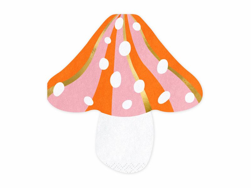 Pilz-Servietten, Mix, 13x13,5cm