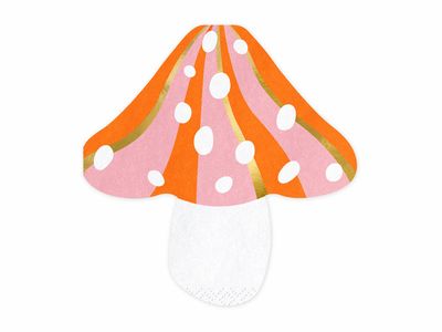 Pilz-Servietten, Mix, 13x13,5cm