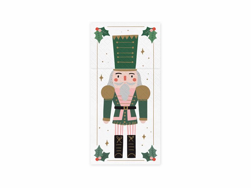 Nussknacker-Bestecktasche, 10x20 cm, mix