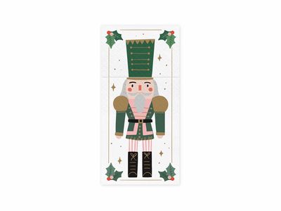 Nussknacker-Bestecktasche, 10x20 cm, mix