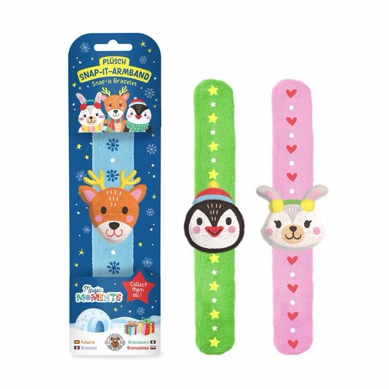 Plüsch Snap-Armband, 3-Fach sortiert