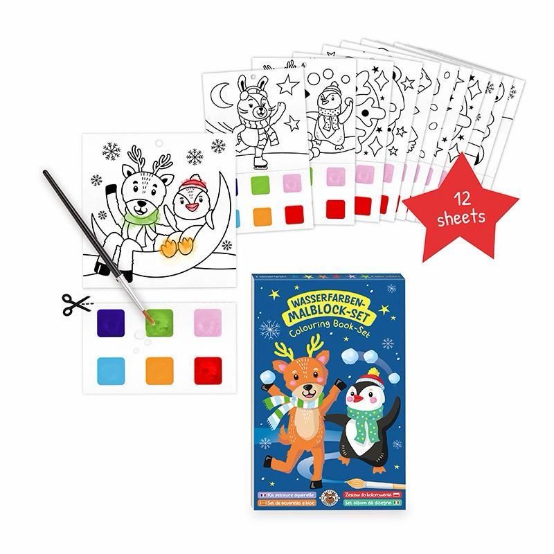 Wasserfarben Malblock Set