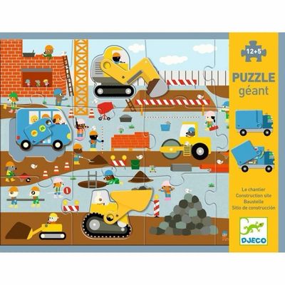 Bodenpuzzle: Baustelle - 12 + 5 Teile
