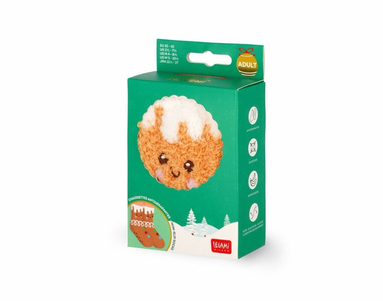 Legami Rutschfeste Socken - Lebkuchen Erwachsene