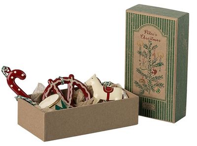 Maileg Weihnachtsbaumschmuck-Set „Peter’s Christmas“