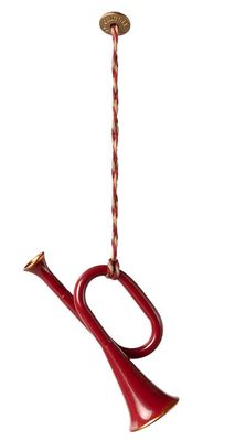 Metallornament, Trompete rot