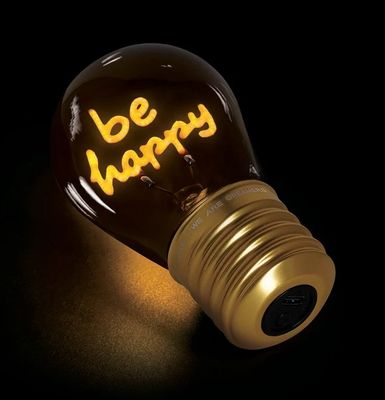 Deko-Tischlampe in Glühbirnenform - be happy - Bulb Fiction
