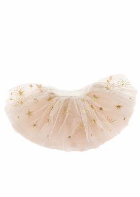 Sternen Tutu, Weiß/Gold 4-6 Jahre
