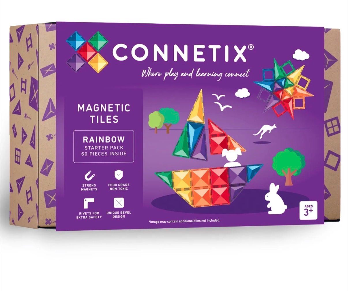 Connetix Magnetbausteine Rainbow Starter Pack 60 Teile