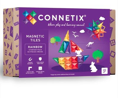 Connetix Magnetbausteine Rainbow Starter Pack 60 Teile