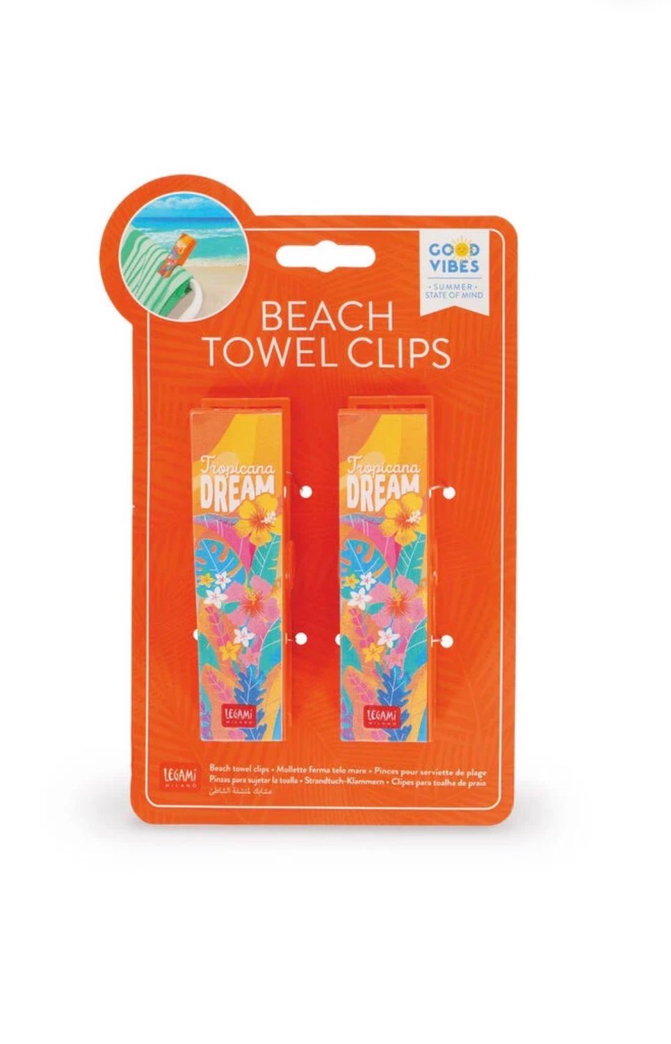 Set mit 2 Strandtuch-Clips - Pura Vida - Beach Towel Clips