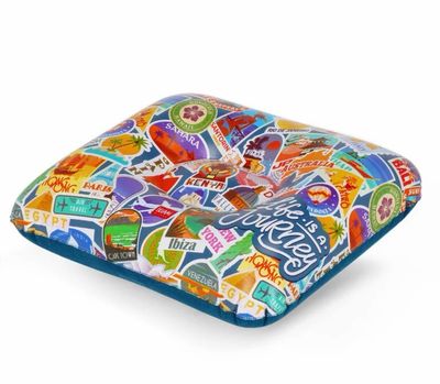 Aufblasbares Kissen Travel Stickers - Inflatable Pillow