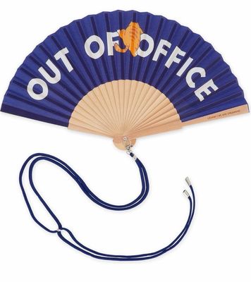 Faltbarer Papierfächer Out of Office