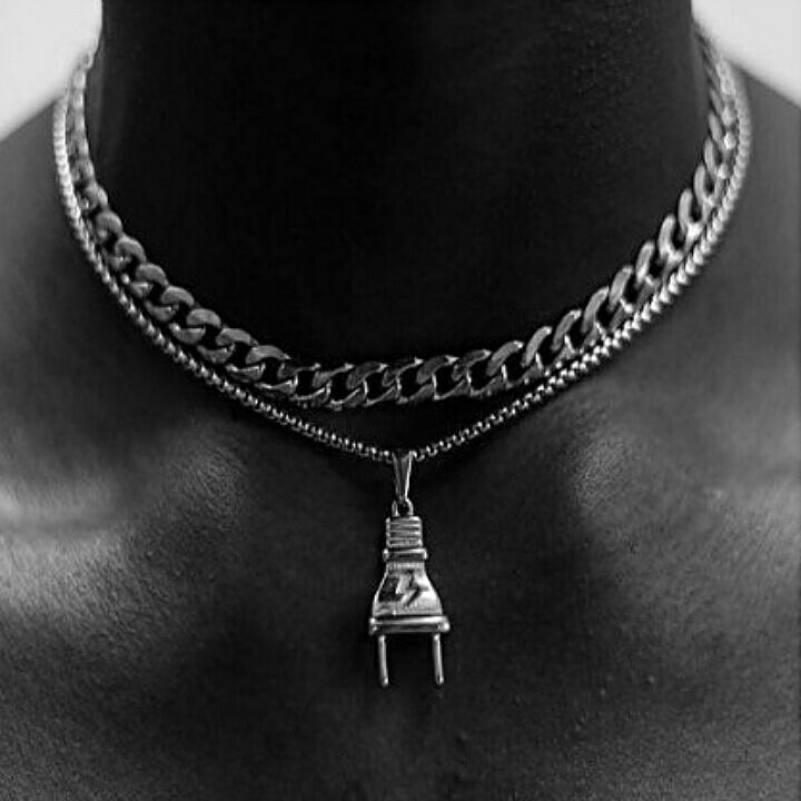 Cuban Link Chain + Stainless Steel Chain + Classy Pendant