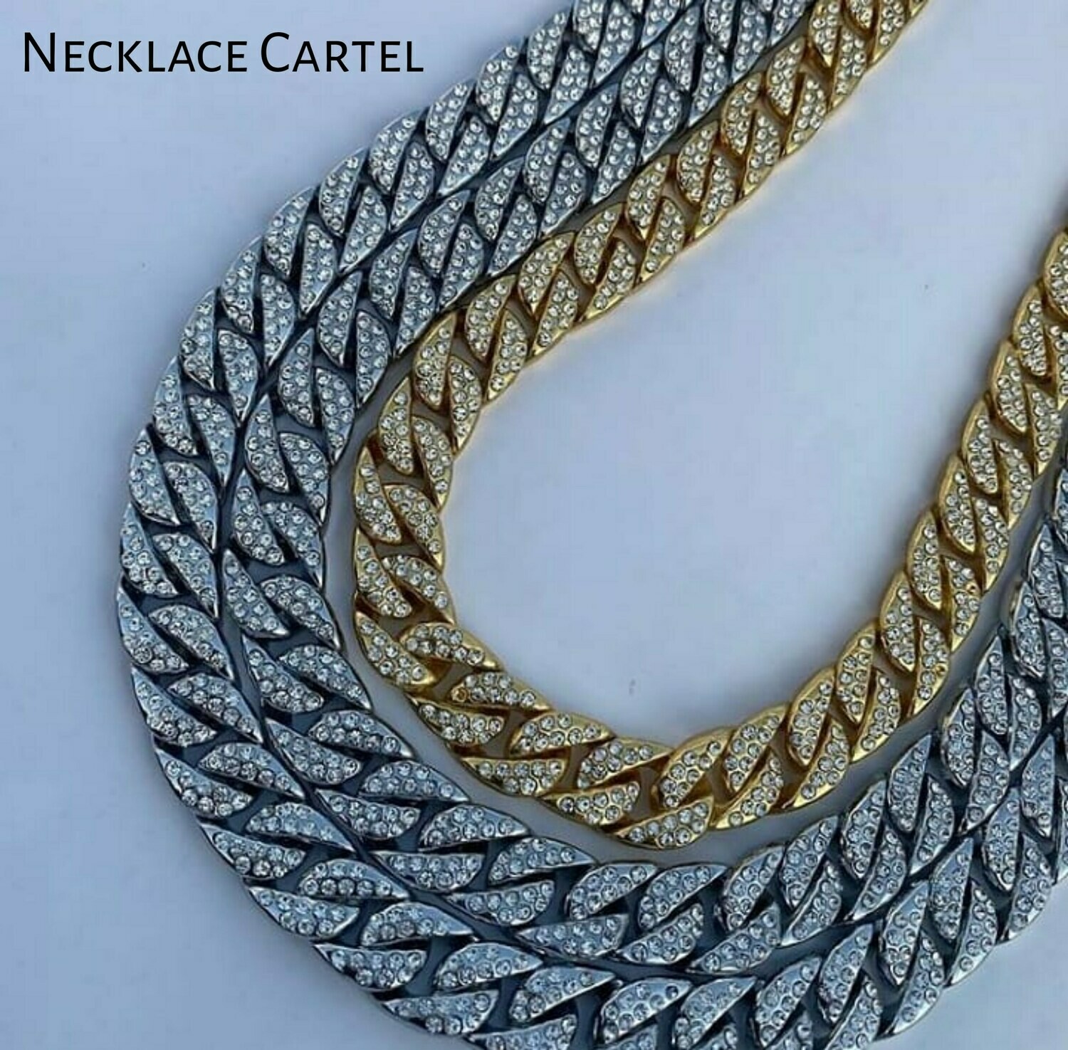 Unisex Iced Cuban Link Choker Chain
