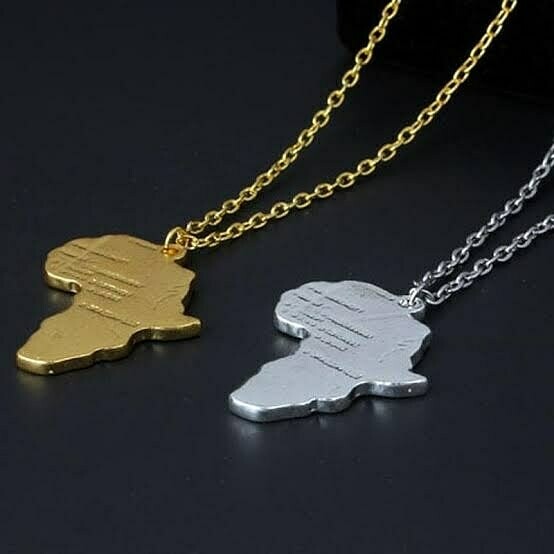 African Map Pendant Necklace