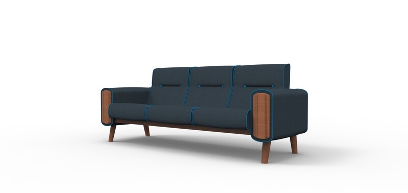 Lamar H Sofa - Dark