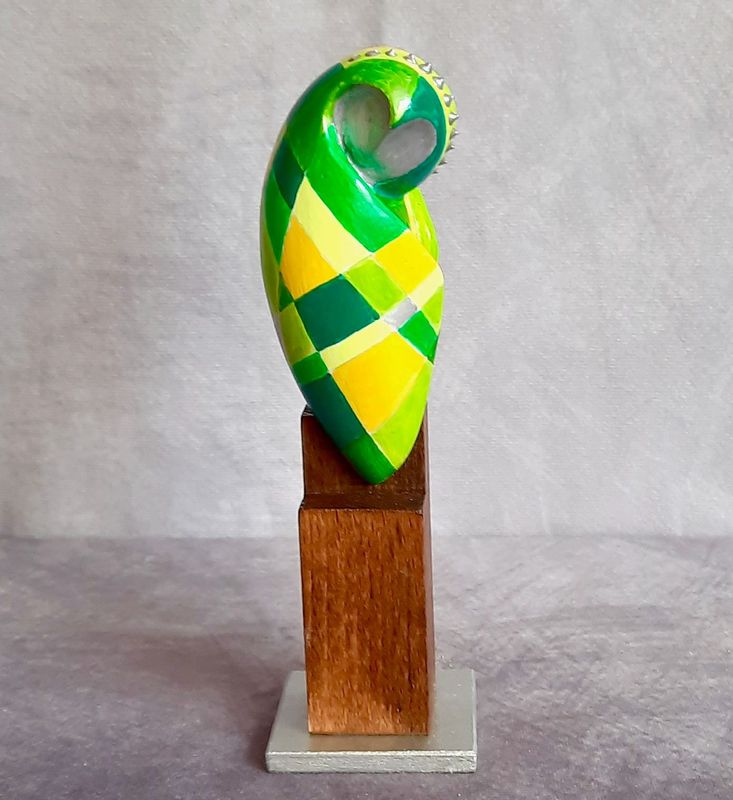 Popart Eule 54 green checkered