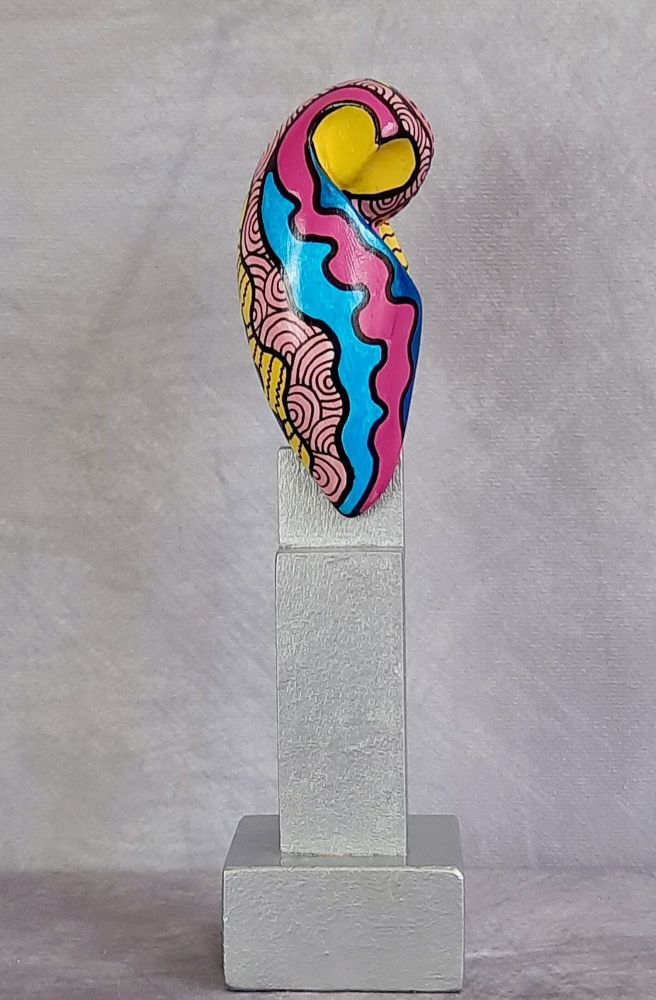 Popart Eule 57 blue- pink Owl Popart Eule 57 blue- pink Owl