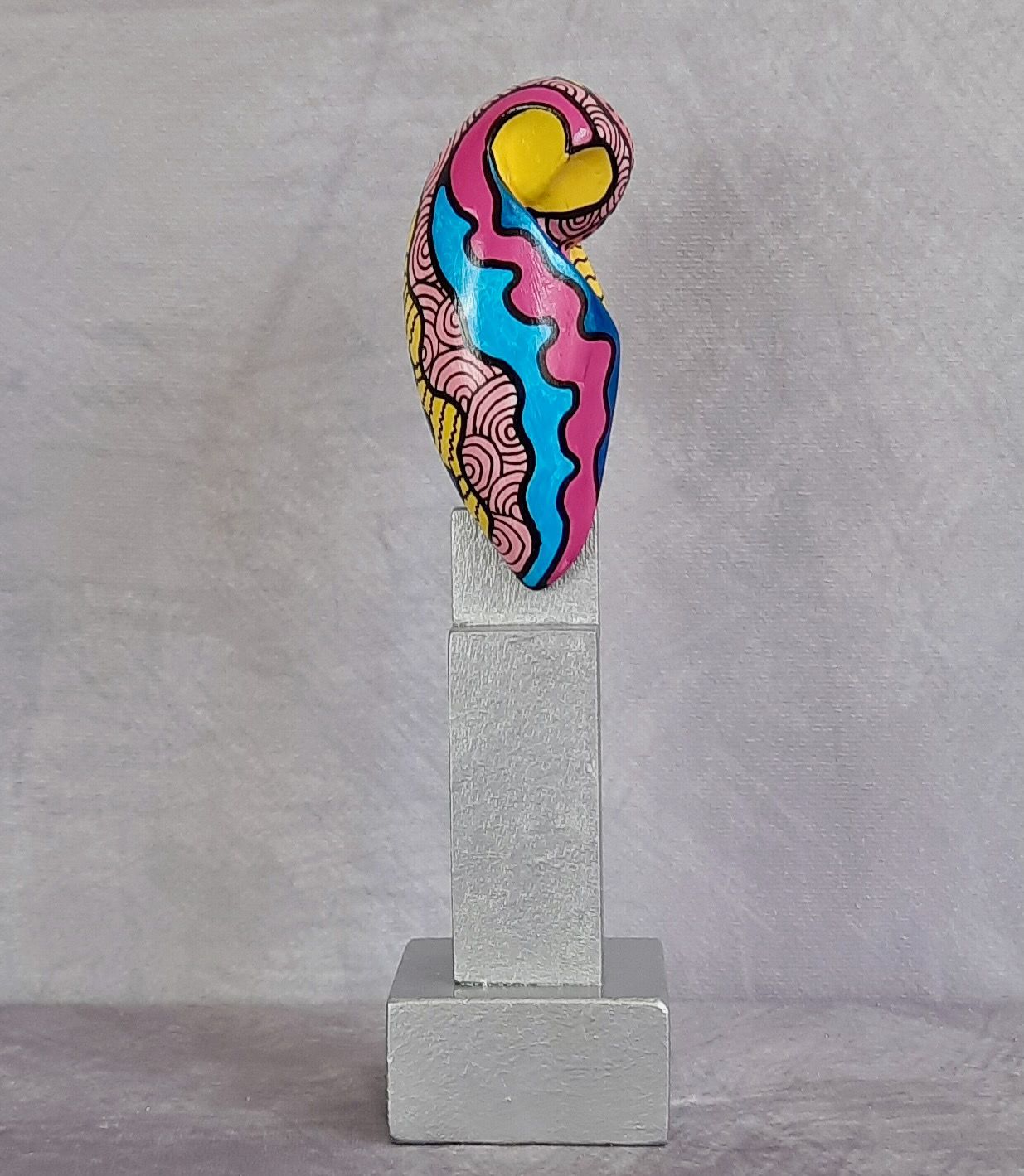 Popart Eule 57 blue- pink Owl