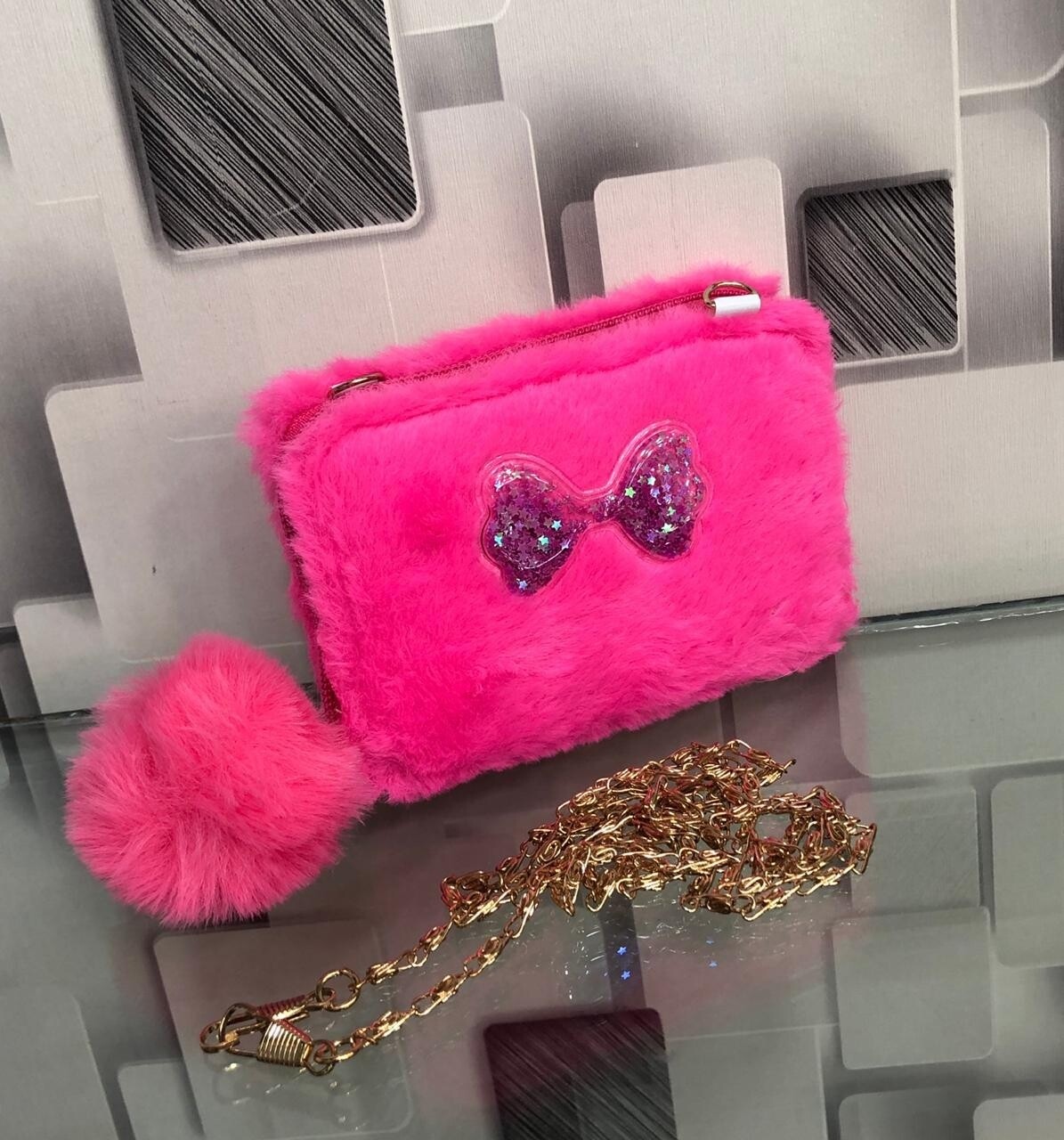 Fur wallet for girls