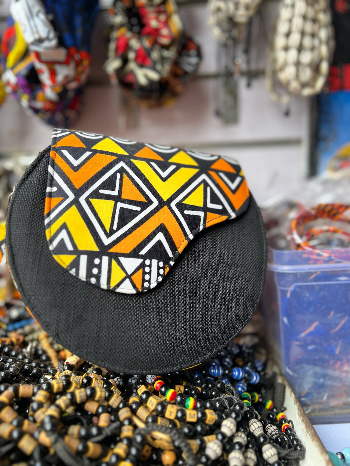 Petit sac africain wax / rond