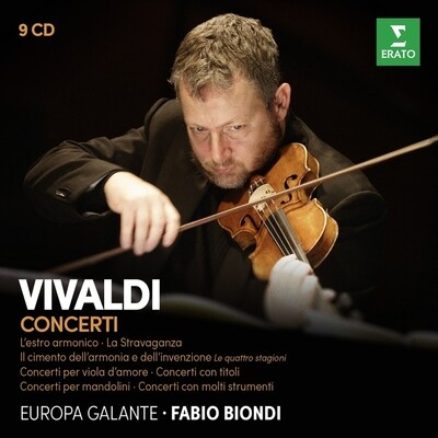 Vivaldi: Conc. op.3, op.4, op.8, Conc. con Titoli, Conc. con molti strumenti, F.Biondi