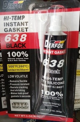 DERFOE 638 HI-TEMP GASKET MAKER BLACK 85GR