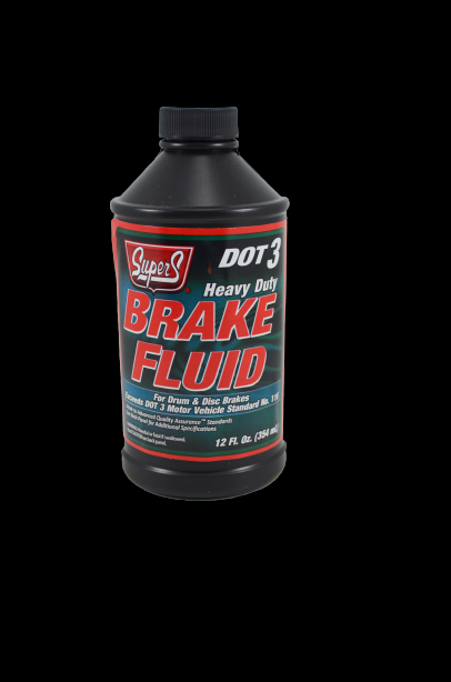SUPER S DOT-3 Brake Fluid [WHITE] 12 Oz. (0.35Kg)
