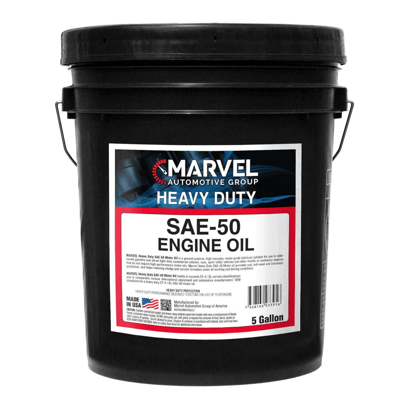 MAR-50 MARVEL SAE 50 CF-4 SL GEAR OIL  5 US GALLONS/ 19 LITERS