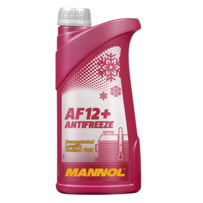 4112 MANNOL 100% Concentrated Red Antifreeze AF12+ Longlife 1L