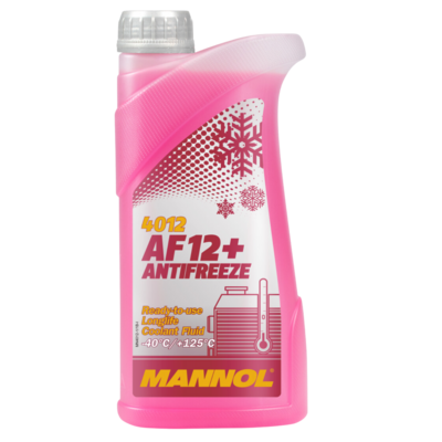 4012 MANNOL Ready-Mix Red Antifreeze AF12+ (-40) Longlife 1L