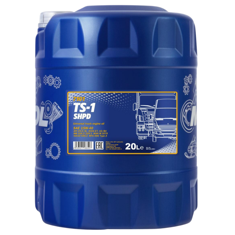 7101 MANNOL TS-1 SHPD SAE 15W-40 CH-4/SL 20L