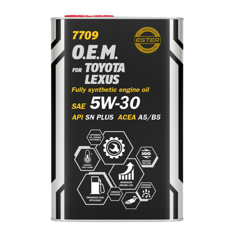 7709 MANNOL SAE 5W-30 F.SYNT. SN OEM TOYOTA/LEXUS METALLIC