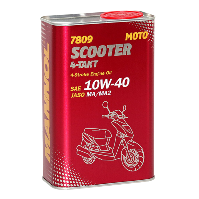 7809 MANNOL SCOOTER 4-TAKT SAE 10W-40 JASO MA/MA2 METALLIC 1L