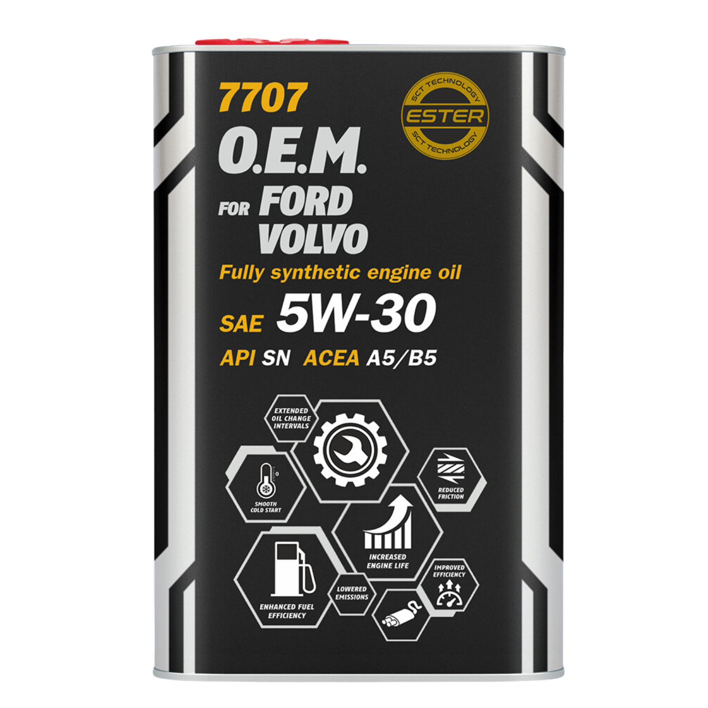 7707 MANNOL METAL OEM Ford/Volvo SAE 5W-30 SN A5/B5 METALLIC