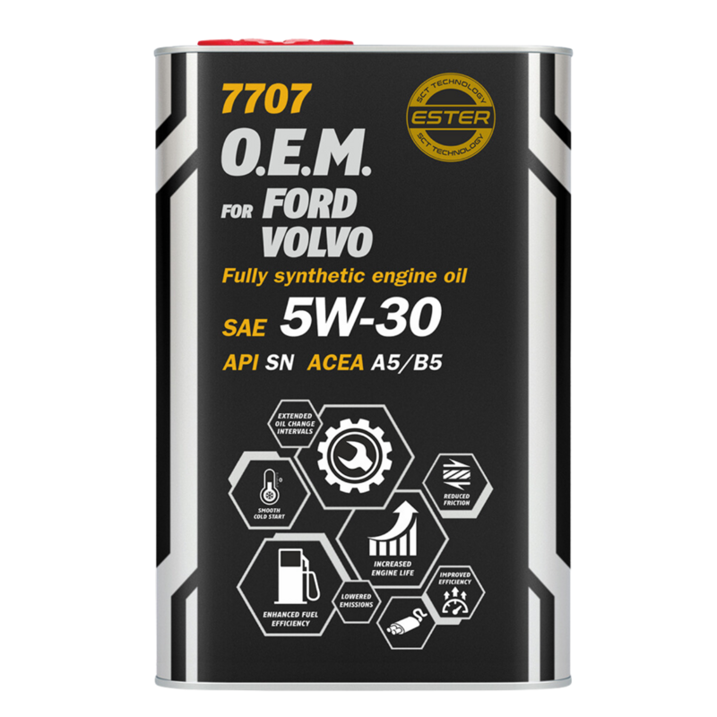 7707 MANNOL METAL OEM Ford/Volvo SAE 5W-30 SN A5/B5 METALLIC