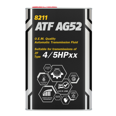 8211 MANNOL ATF AG52 4/5HP WHITE 8211 METALLIC 1L