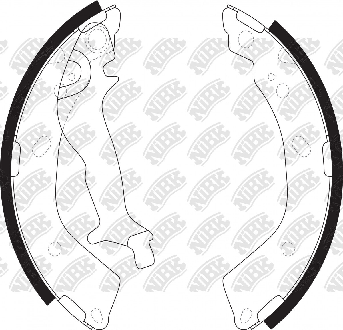 S132 SUPER GRIP BRAKE SHOE SET